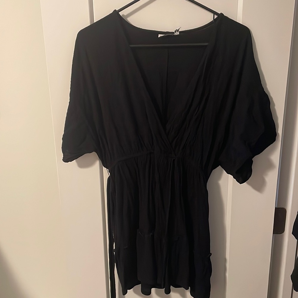ASOS Design Black Wrap Coverup Sz 8